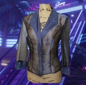 Ultra 90's Sheer Faux Blazer